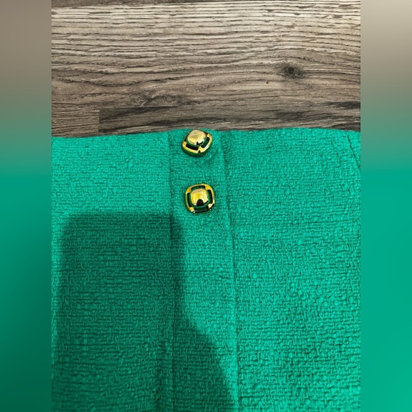 Zara Vibrant Green Pencil Skirt mini short high waste bold luxury Hollywood - Picture 12 of 15